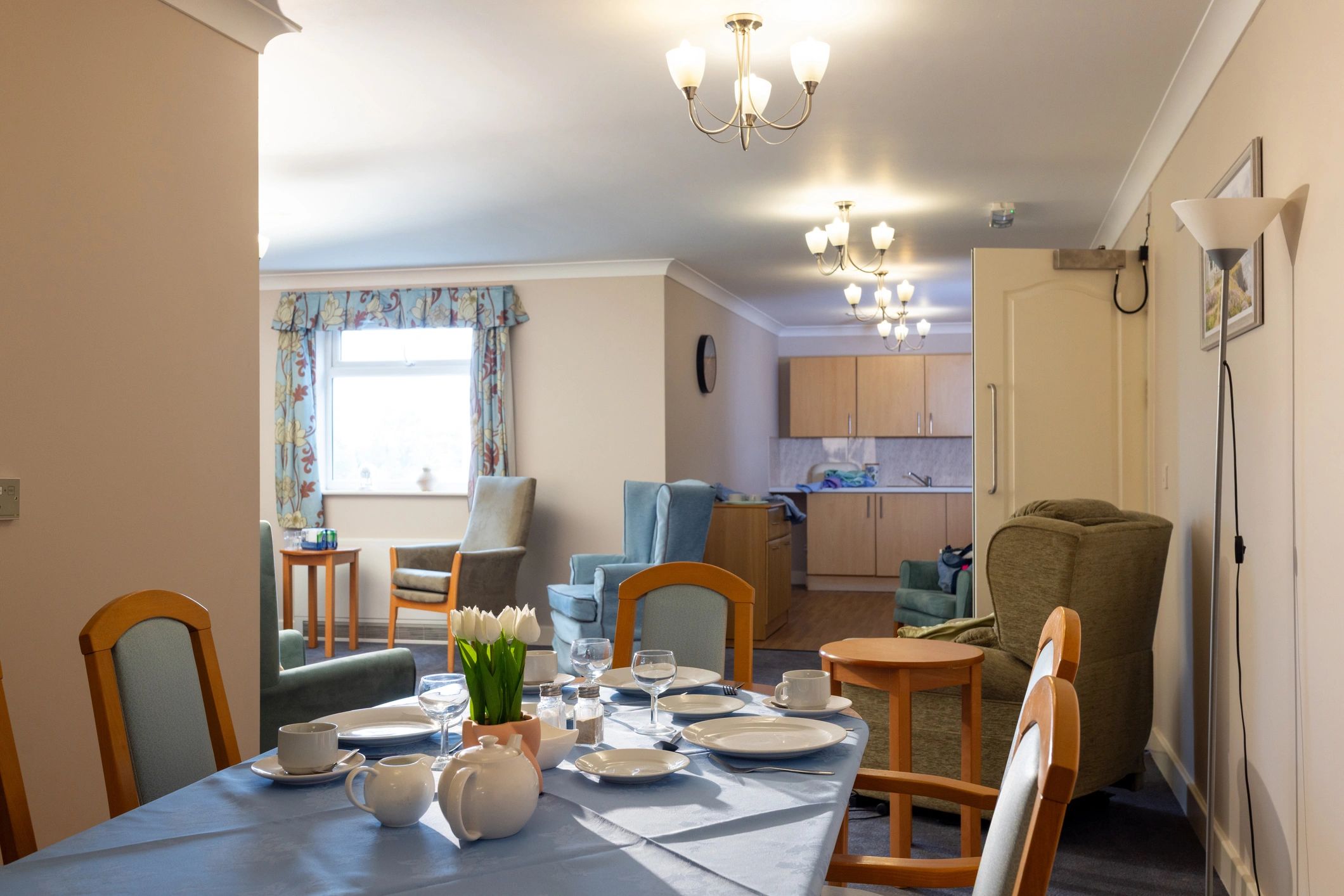 Community interior space representing shared resident resources